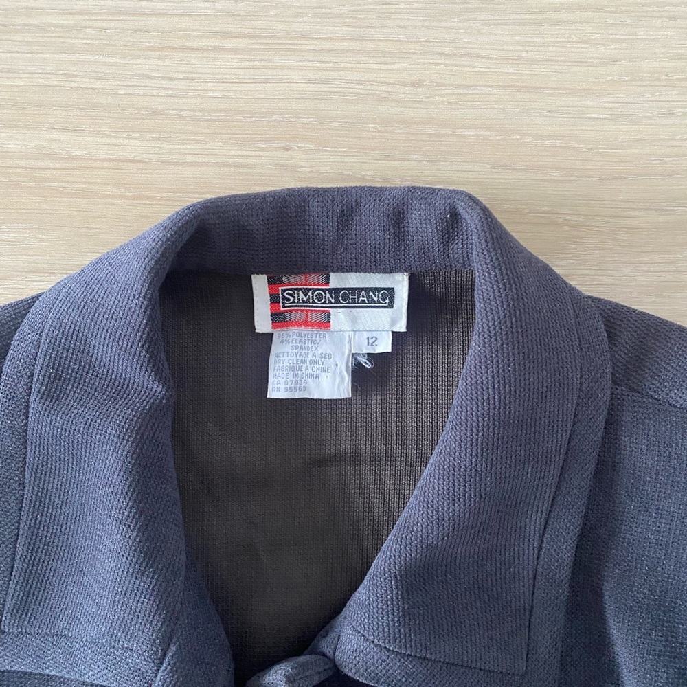 Vintage Classic Black Women's Button-Front Coat Size L - Picture 3 of 3